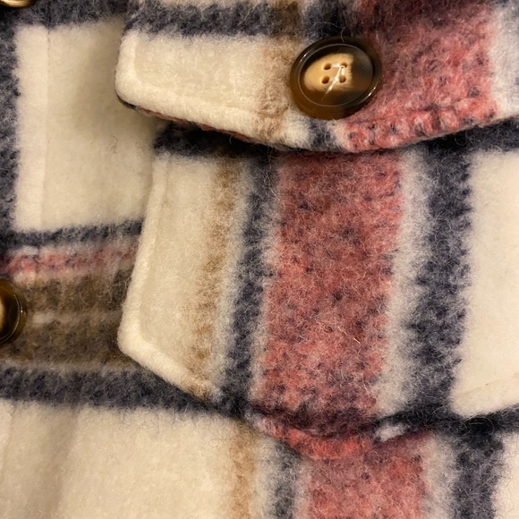 Come Around Pink Plaid Shacket - Picture 3 of 4